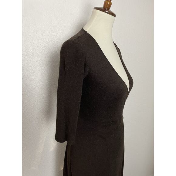 Eileen Fisher Wrap Dress Stretch Knit Knee Length - Picture 5 of 10